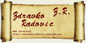 Zdravko Radović vizit kartica